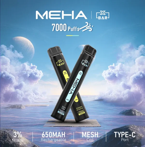 443a041ec20ac873464e45ded4706308 MEHA XBAR 魅嗨小黑條7000口拋棄式電子煙|3%尼古丁鹽 650mAh電池 Mesh霧化技術 台灣現貨