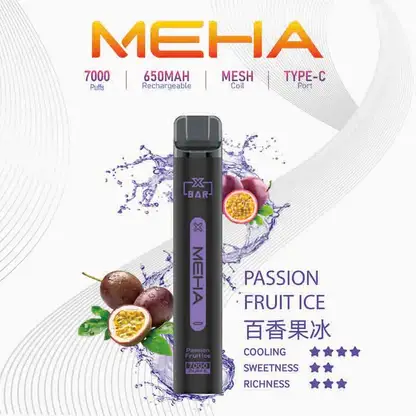 MEHA XBAR 拋棄式 7000口小黑條 (3) MEHA XBAR 魅嗨小黑條7000口拋棄式電子煙|3%尼古丁鹽 650mAh電池 Mesh霧化技術 台灣現貨
