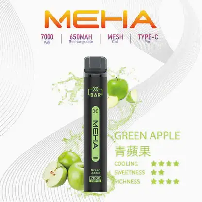 MEHA XBAR 拋棄式 7000口小黑條 (8) MEHA XBAR 魅嗨小黑條7000口拋棄式電子煙|3%尼古丁鹽 650mAh電池 Mesh霧化技術 台灣現貨